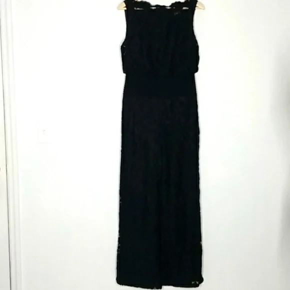 TADASHI SHOJI| Ariana Black Lace Jumpsuit - Picture 3 of 6